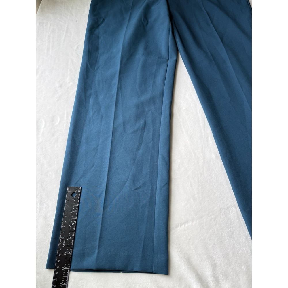 Rachel Zoe Turquoise Blue Wide Leg Professional Office Dress Pant Size 10 - Picture 6 of 14